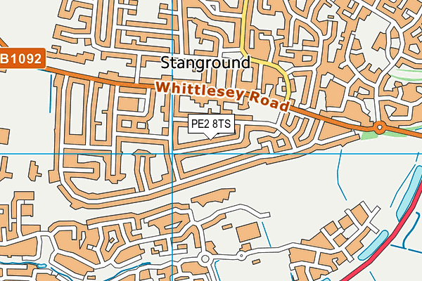 PE2 8TS map - OS VectorMap District (Ordnance Survey)