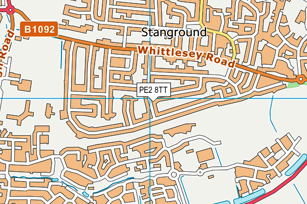 PE2 8TT map - OS VectorMap District (Ordnance Survey)