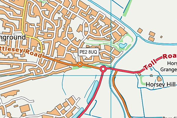PE2 8UQ map - OS VectorMap District (Ordnance Survey)