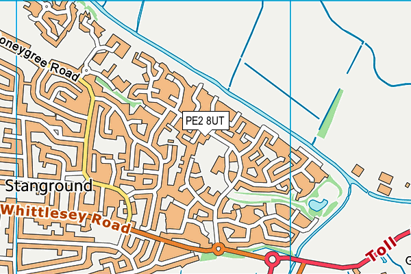 PE2 8UT map - OS VectorMap District (Ordnance Survey)