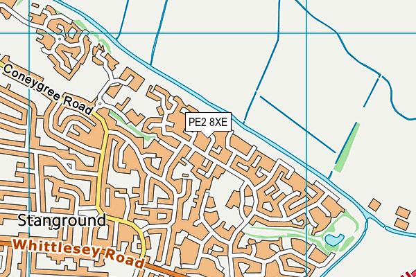 PE2 8XE map - OS VectorMap District (Ordnance Survey)