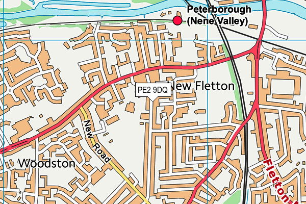 PE2 9DQ map - OS VectorMap District (Ordnance Survey)