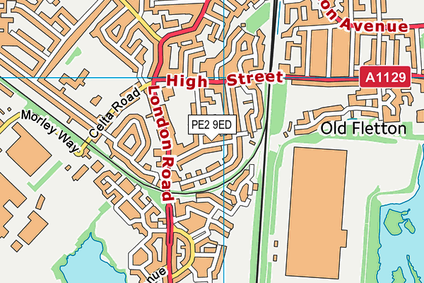 PE2 9ED map - OS VectorMap District (Ordnance Survey)