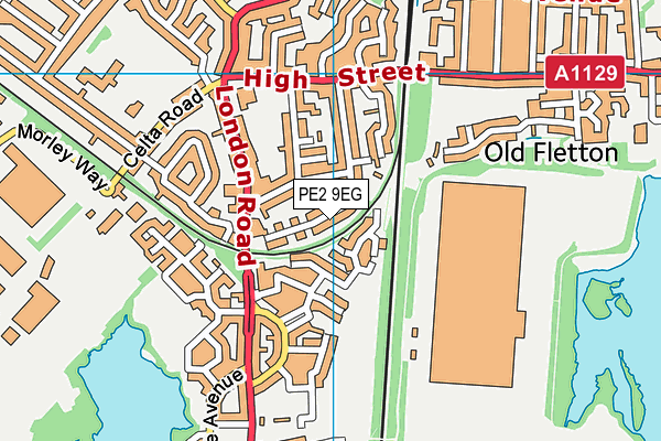 PE2 9EG map - OS VectorMap District (Ordnance Survey)