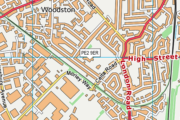Woodston Primary School map (PE2 9ER) - OS VectorMap District (Ordnance Survey)