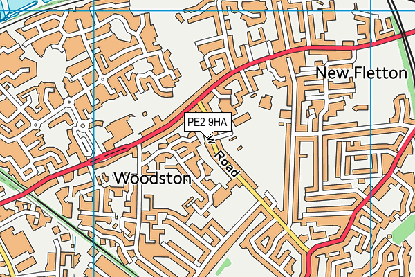 PE2 9HA map - OS VectorMap District (Ordnance Survey)