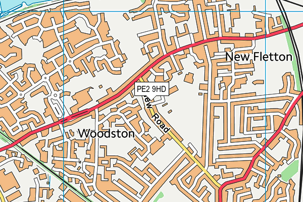 PE2 9HD map - OS VectorMap District (Ordnance Survey)