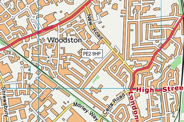 PE2 9HP map - OS VectorMap District (Ordnance Survey)