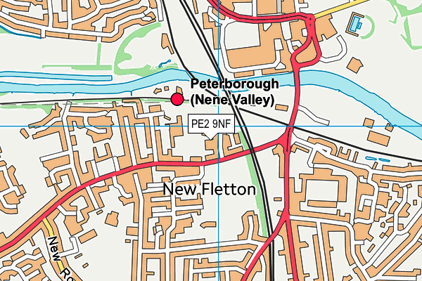 PE2 9NF map - OS VectorMap District (Ordnance Survey)