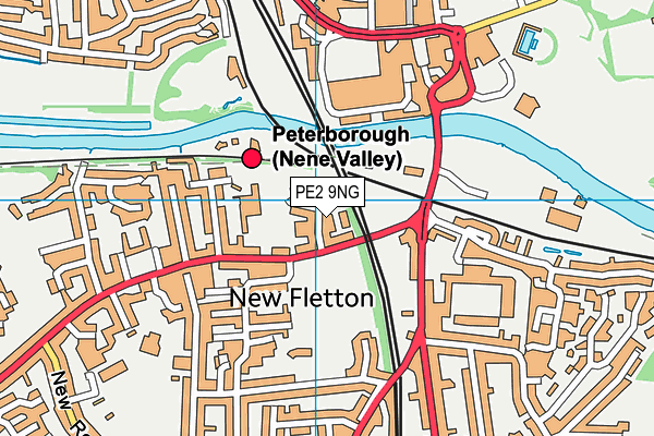 PE2 9NG map - OS VectorMap District (Ordnance Survey)