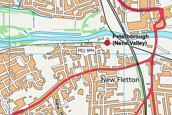PE2 9PH map - OS VectorMap District (Ordnance Survey)
