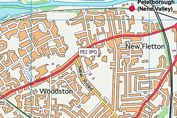 PE2 9PQ map - OS VectorMap District (Ordnance Survey)