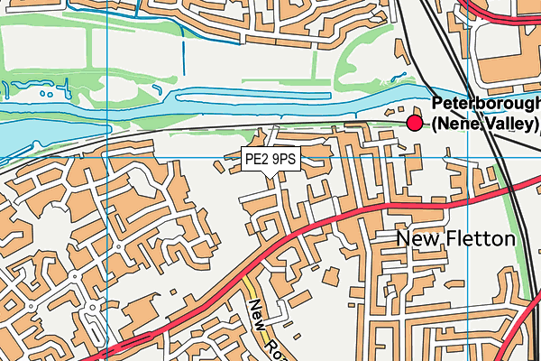 PE2 9PS map - OS VectorMap District (Ordnance Survey)