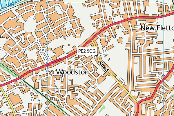 PE2 9QG map - OS VectorMap District (Ordnance Survey)