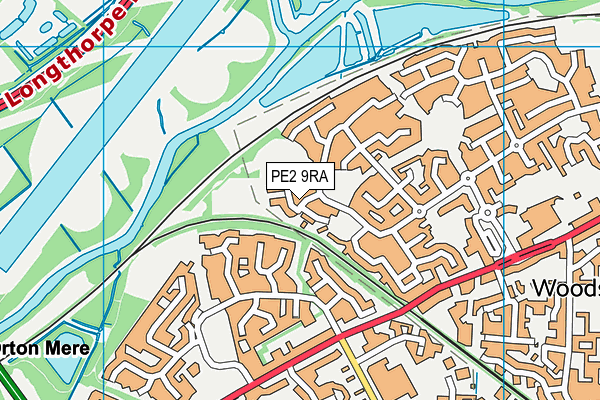 PE2 9RA map - OS VectorMap District (Ordnance Survey)