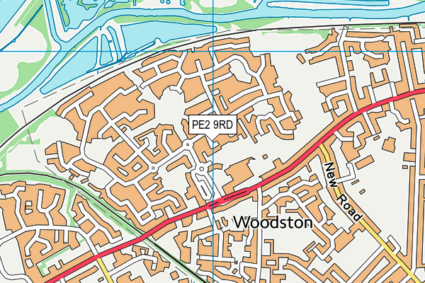 PE2 9RD map - OS VectorMap District (Ordnance Survey)