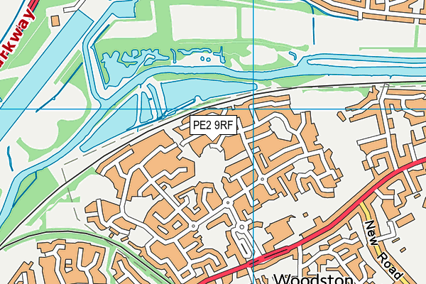 PE2 9RF map - OS VectorMap District (Ordnance Survey)