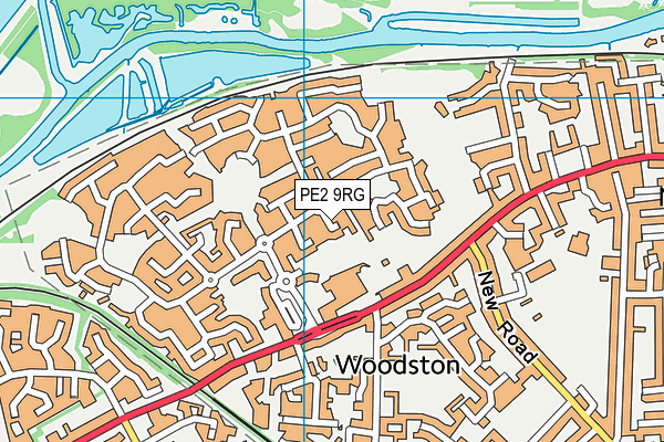 PE2 9RG map - OS VectorMap District (Ordnance Survey)