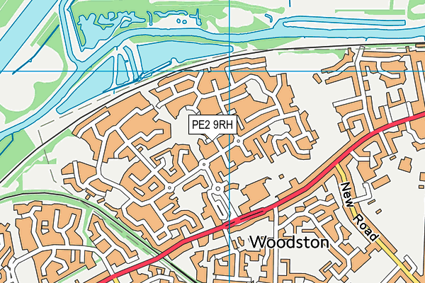 PE2 9RH map - OS VectorMap District (Ordnance Survey)