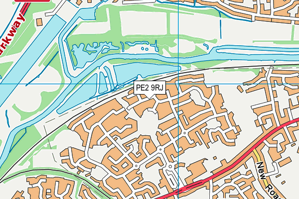 PE2 9RJ map - OS VectorMap District (Ordnance Survey)