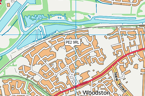 PE2 9RL map - OS VectorMap District (Ordnance Survey)