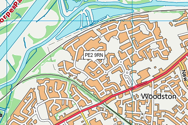 PE2 9RN map - OS VectorMap District (Ordnance Survey)
