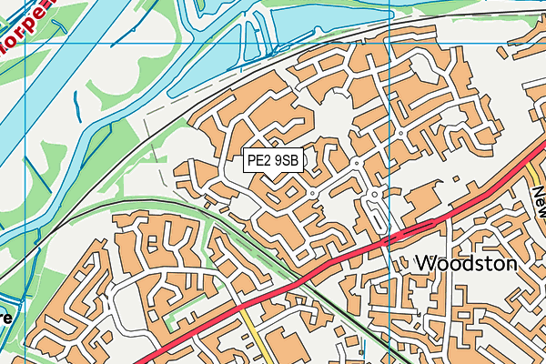 PE2 9SB map - OS VectorMap District (Ordnance Survey)