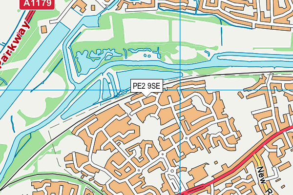 PE2 9SE map - OS VectorMap District (Ordnance Survey)