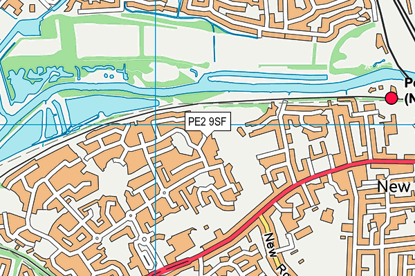 PE2 9SF map - OS VectorMap District (Ordnance Survey)
