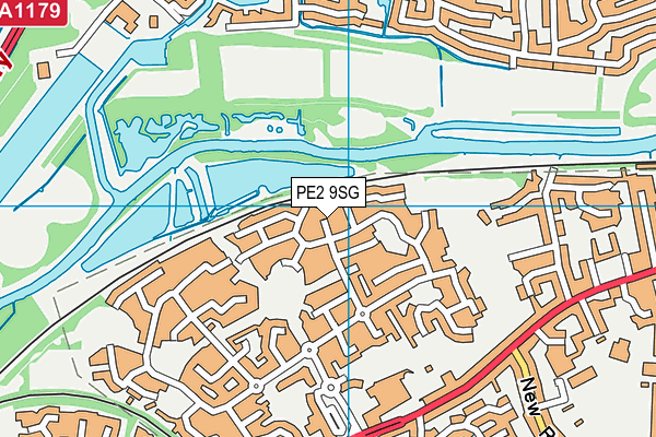 PE2 9SG map - OS VectorMap District (Ordnance Survey)