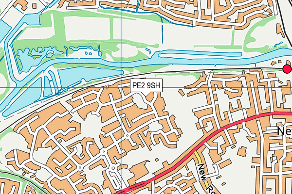 PE2 9SH map - OS VectorMap District (Ordnance Survey)
