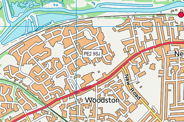 PE2 9SJ map - OS VectorMap District (Ordnance Survey)