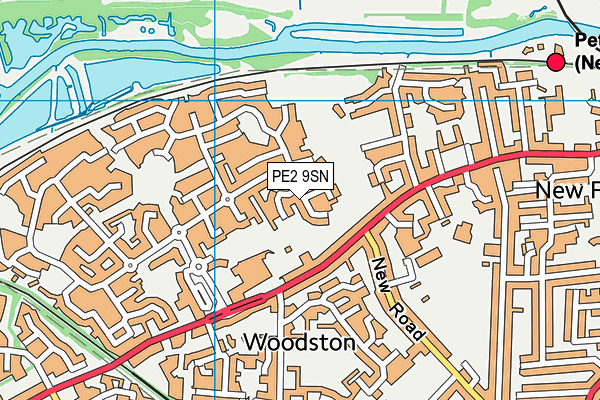 PE2 9SN map - OS VectorMap District (Ordnance Survey)