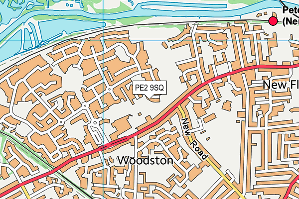 PE2 9SQ map - OS VectorMap District (Ordnance Survey)