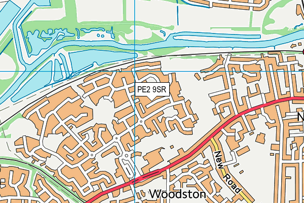 PE2 9SR map - OS VectorMap District (Ordnance Survey)