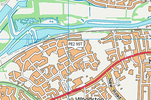 PE2 9ST map - OS VectorMap District (Ordnance Survey)