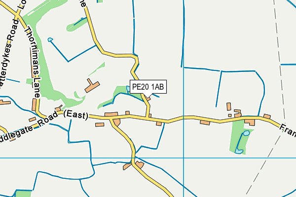 PE20 1AB map - OS VectorMap District (Ordnance Survey)