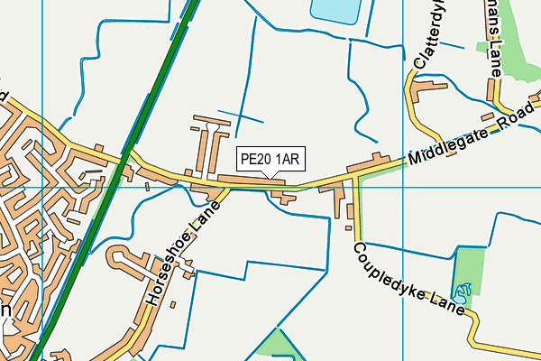 PE20 1AR map - OS VectorMap District (Ordnance Survey)