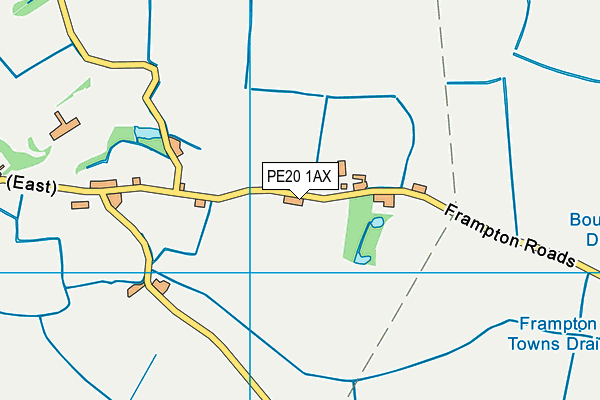 PE20 1AX map - OS VectorMap District (Ordnance Survey)