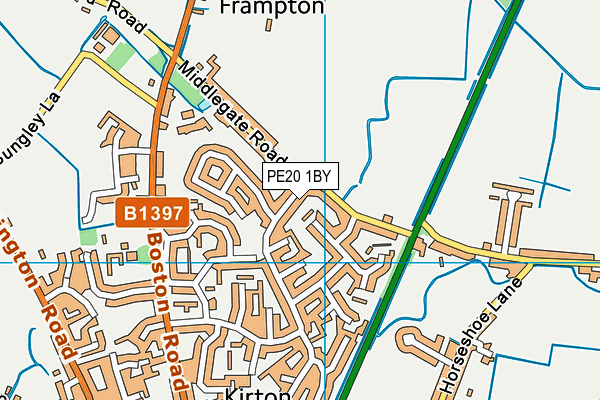 PE20 1BY map - OS VectorMap District (Ordnance Survey)