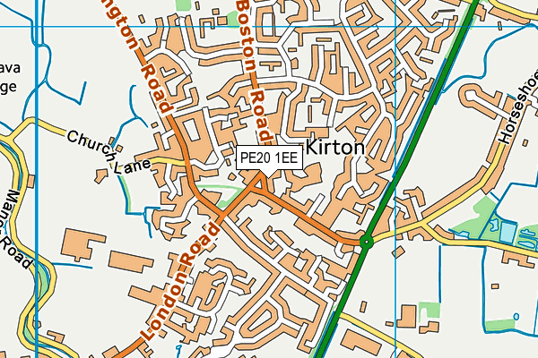 PE20 1EE map - OS VectorMap District (Ordnance Survey)