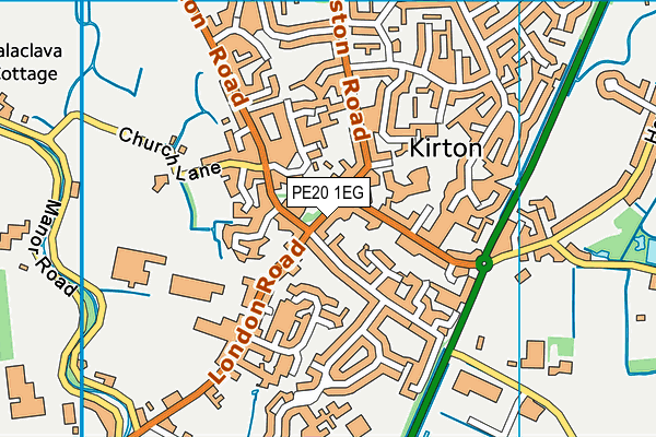 PE20 1EG map - OS VectorMap District (Ordnance Survey)