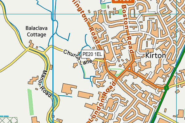 PE20 1EL map - OS VectorMap District (Ordnance Survey)