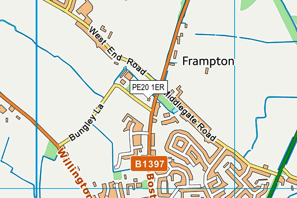 PE20 1ER map - OS VectorMap District (Ordnance Survey)
