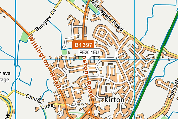 PE20 1EU map - OS VectorMap District (Ordnance Survey)