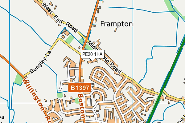 PE20 1HA map - OS VectorMap District (Ordnance Survey)