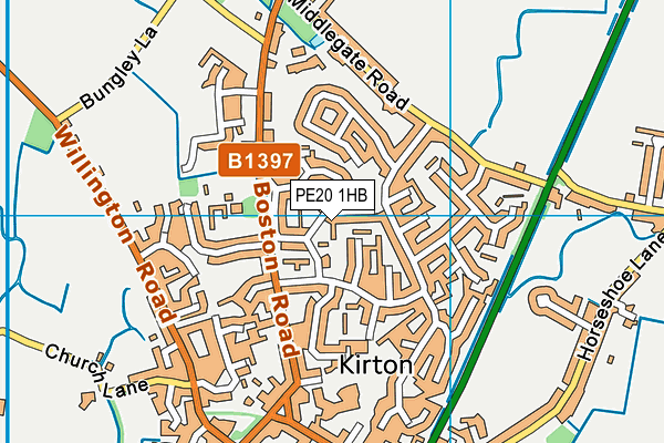 PE20 1HB map - OS VectorMap District (Ordnance Survey)