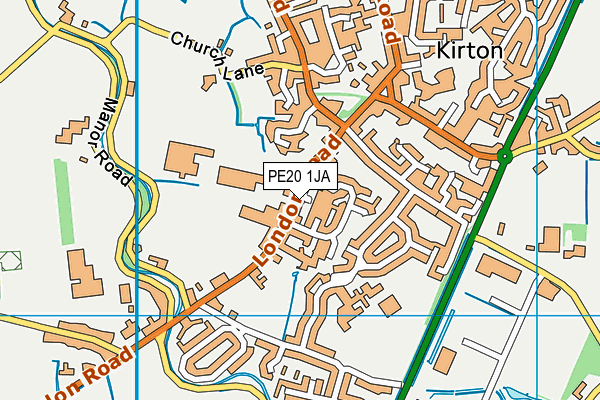 PE20 1JA map - OS VectorMap District (Ordnance Survey)