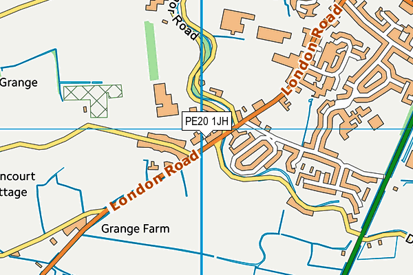 PE20 1JH map - OS VectorMap District (Ordnance Survey)