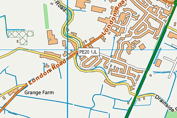 PE20 1JL map - OS VectorMap District (Ordnance Survey)